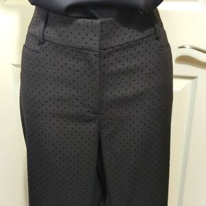 Elegant Black Pants, Velvet Polka Dots
